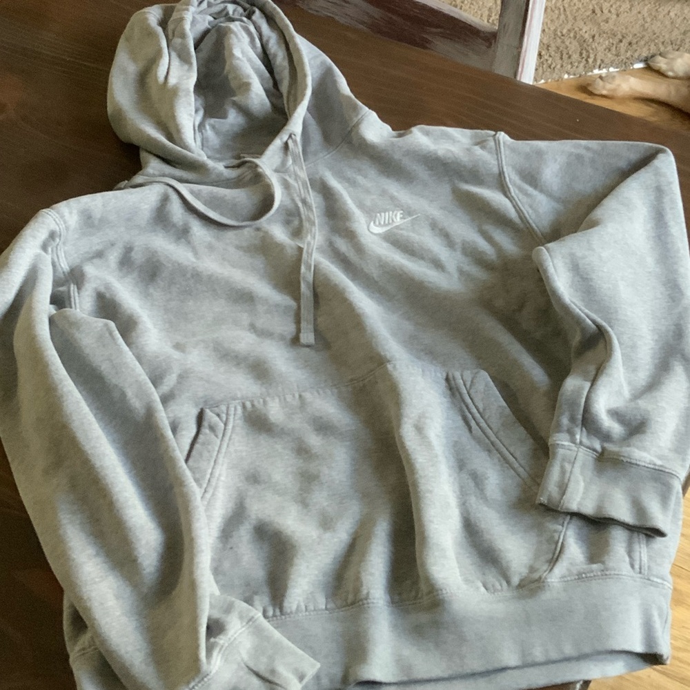 Nike Men's Light Gray Hoodie